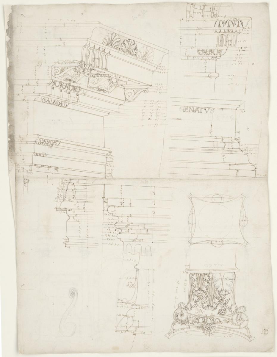 Architektonische Details vom Triumphbogen des Titus