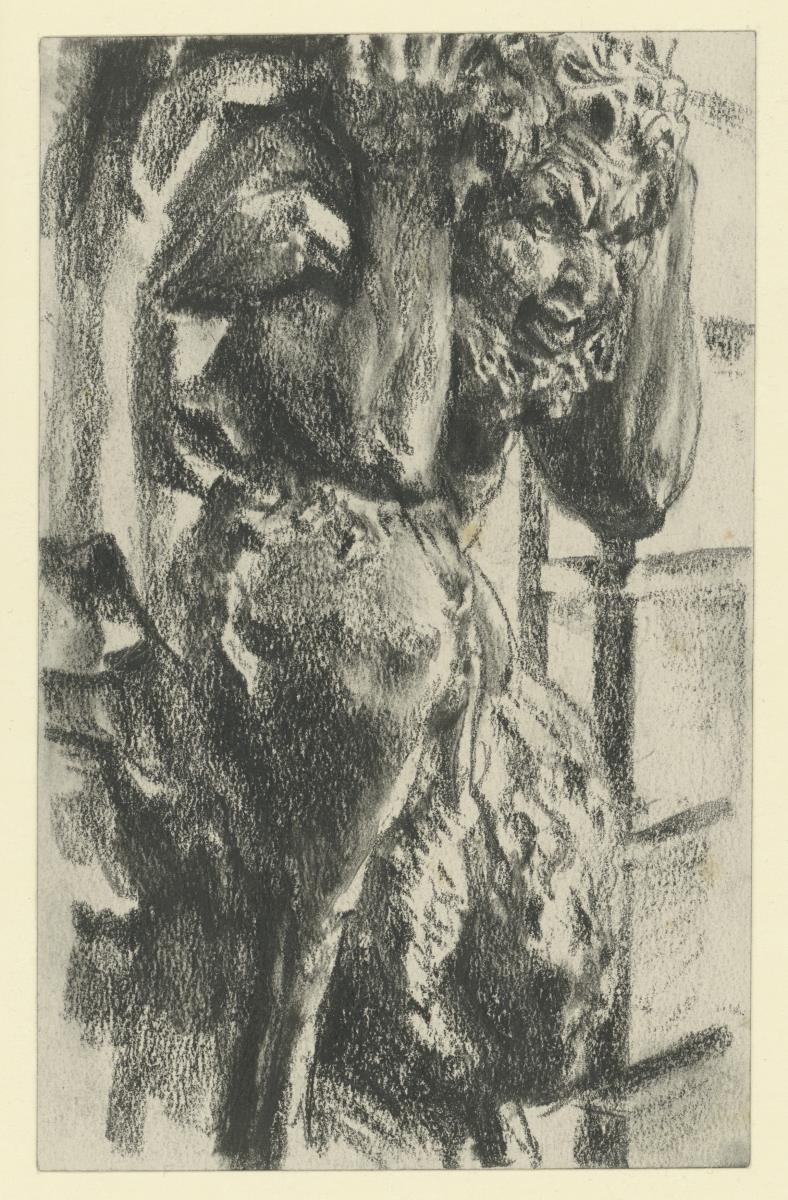 Faun als Atlant an der nordöstlichen Bogengalerie des Zwingers in Dresden