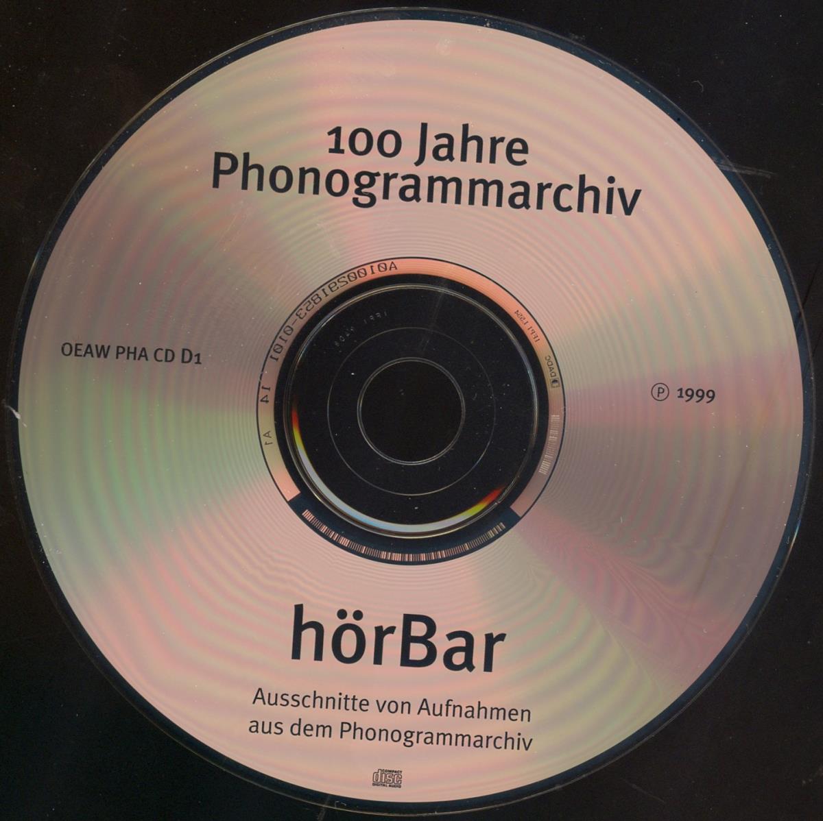 hörBar. Ausschnitte von Aufnahmen aus dem Phonogrammarchiv