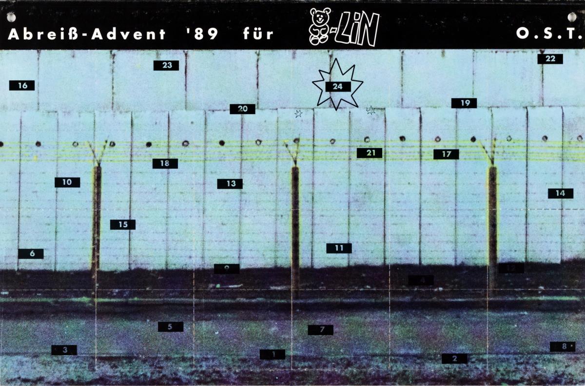 Abreiß-Advent' 89 für Bär-LIN W.E.S.T.  Abreiß-Advent' 89 für Bär-LIN O.S.T.