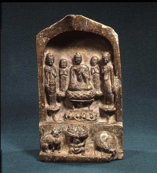 Buddha Sakyamuni mit Begleitern