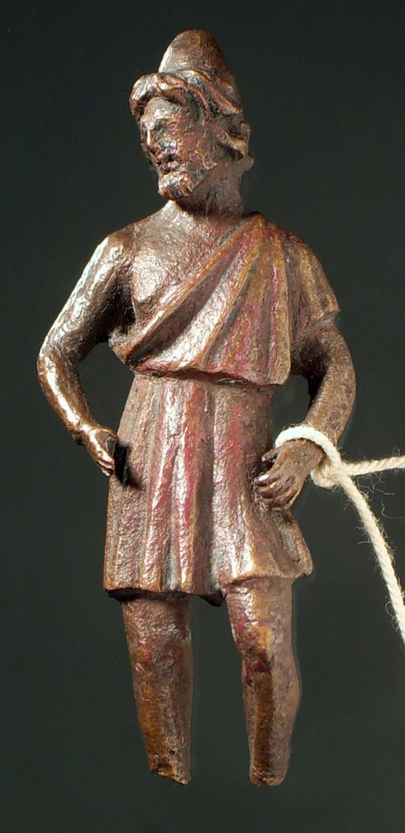Statuette einer bekleideten männlichen Figur, Füße abgebrochen