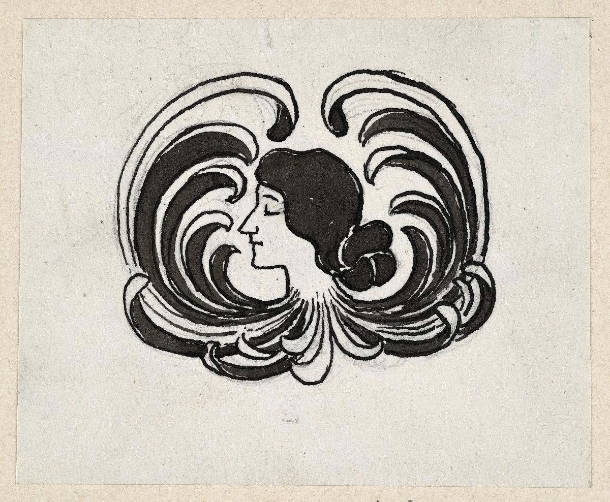 Schlußvignette (zum Gedicht Prologue pour Varia von Paul Verlaine in PAN, Heft 1/1895, S. 14)