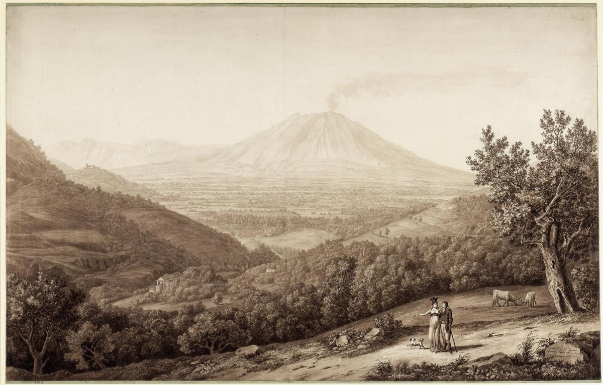 Caserta. Blick auf den Vesuv
