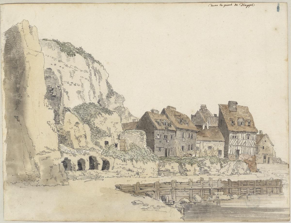 Dieppe, Häuser mit Felsenhöhlen