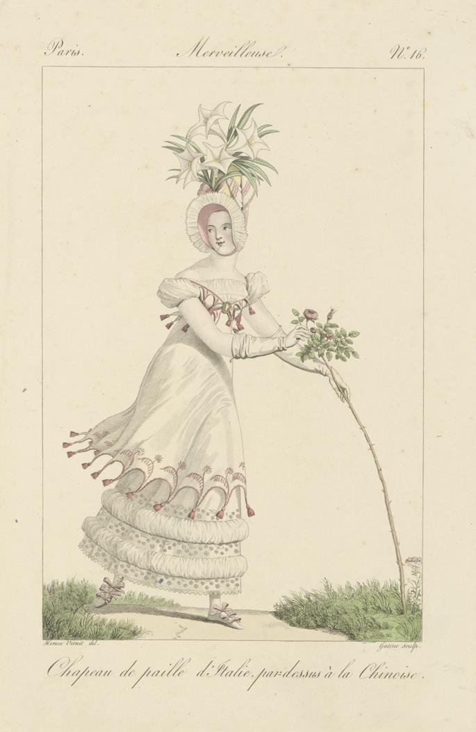 Incroyables et Merveilleuses: Tafel 16: Chapeau de paille d'Italie