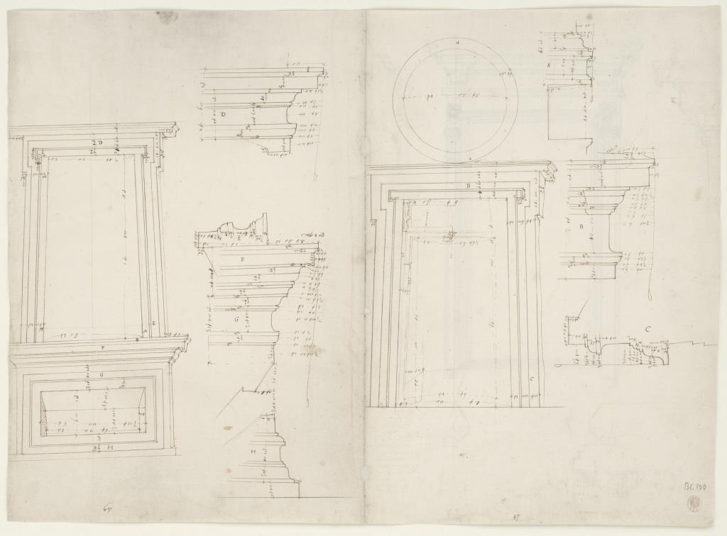 Architektonische Details des Palazzo Farnese