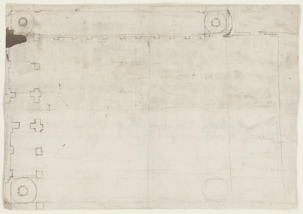 Grundrissteil der Villa Lante auf dem Gianicolo