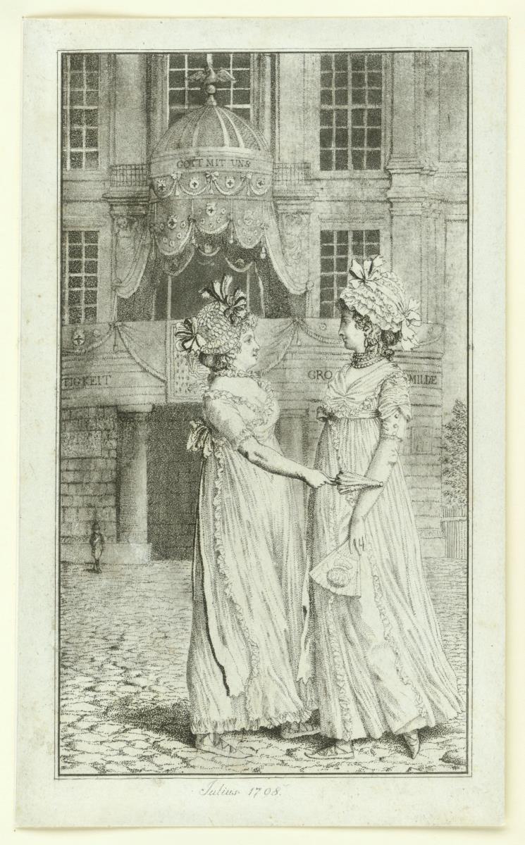 Zwei elegant gekleidete Damen