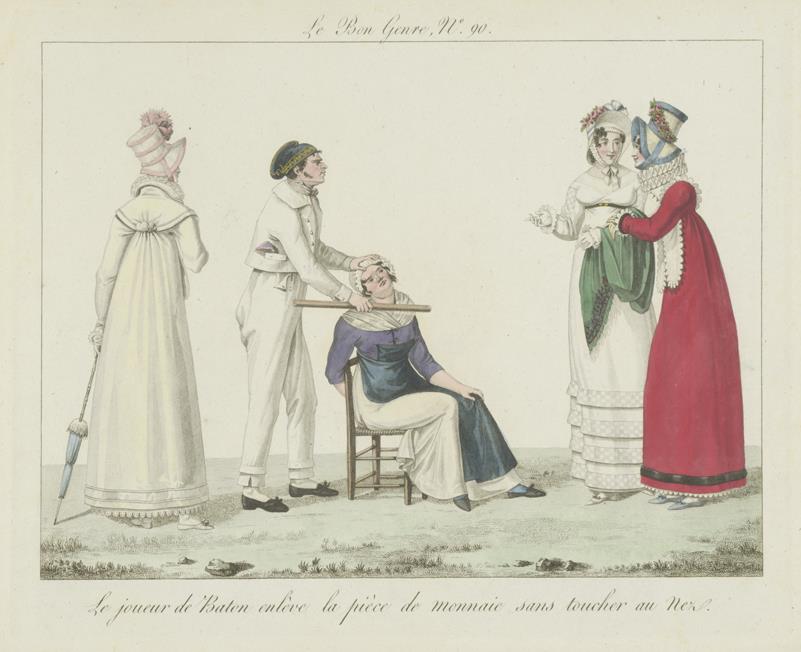 Le bon genre, No. 90: Le joueur de baton enlève la pièce de monnaie sans toucher au nez