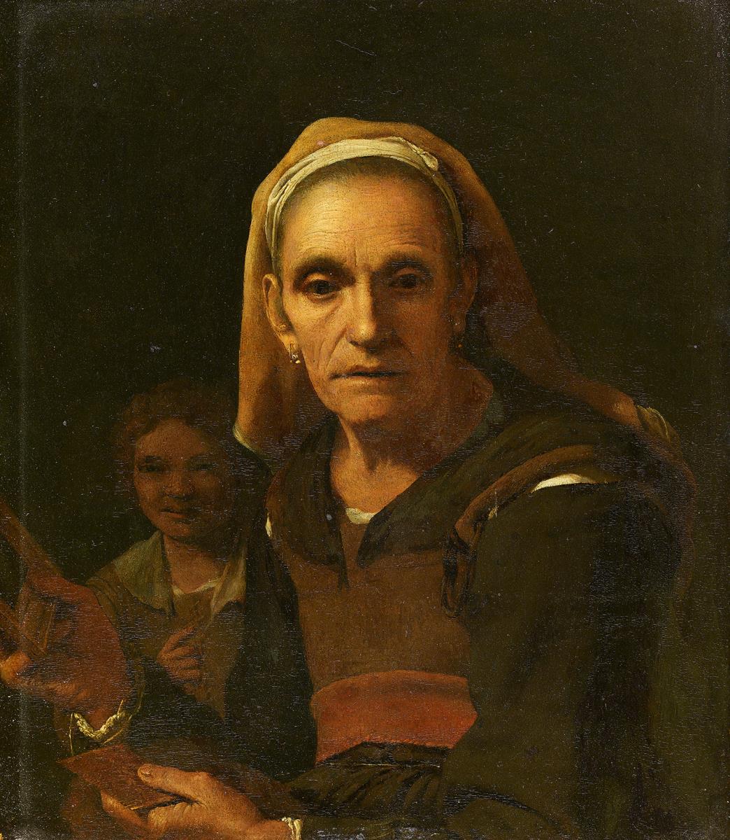 Alte Frau mit einem Mädchen
