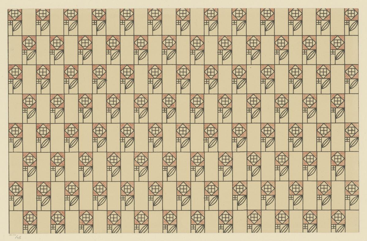 Einwickelpapier der Wiener Werkstätte mit Rosenmarke