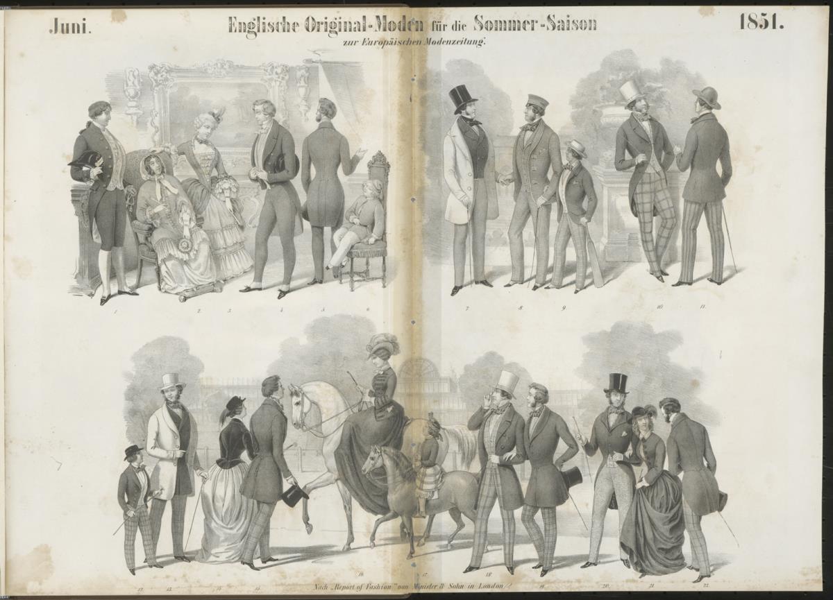 Europäische Modenzeitung für Herren-Garderobe: Englische Original-Moden für die Sommer-Saison.