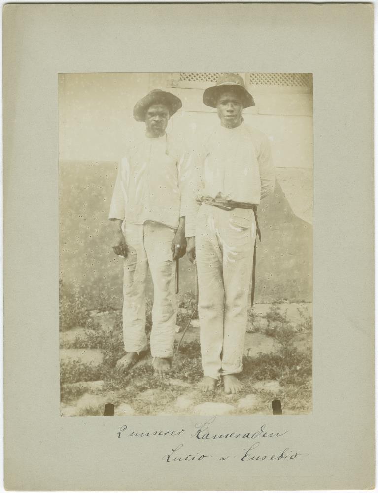 Zwei Teilnehmer der Meyer'schen Xingu-Expedition