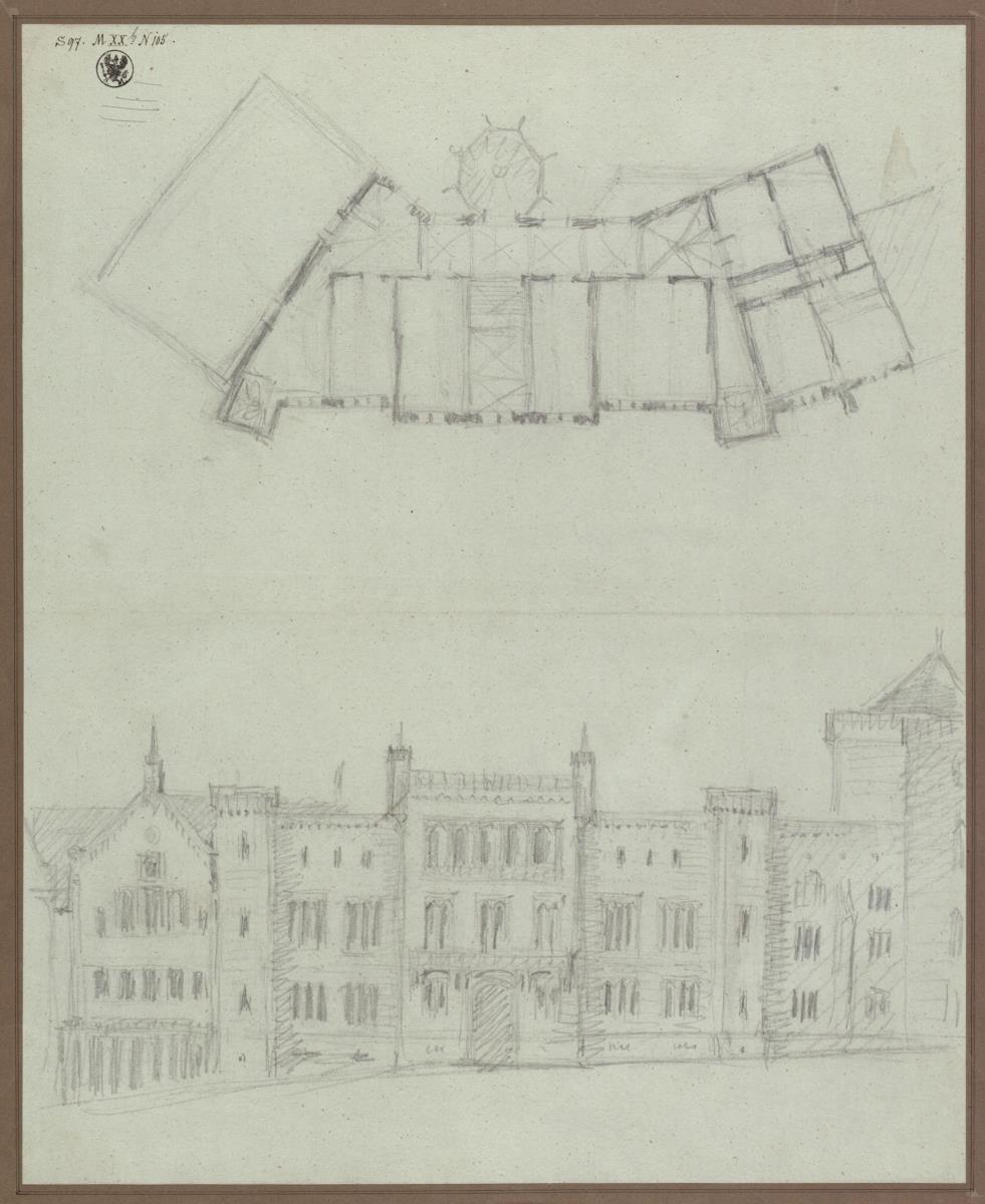 Erfurt. Rathaus. Grundriss und Fassade