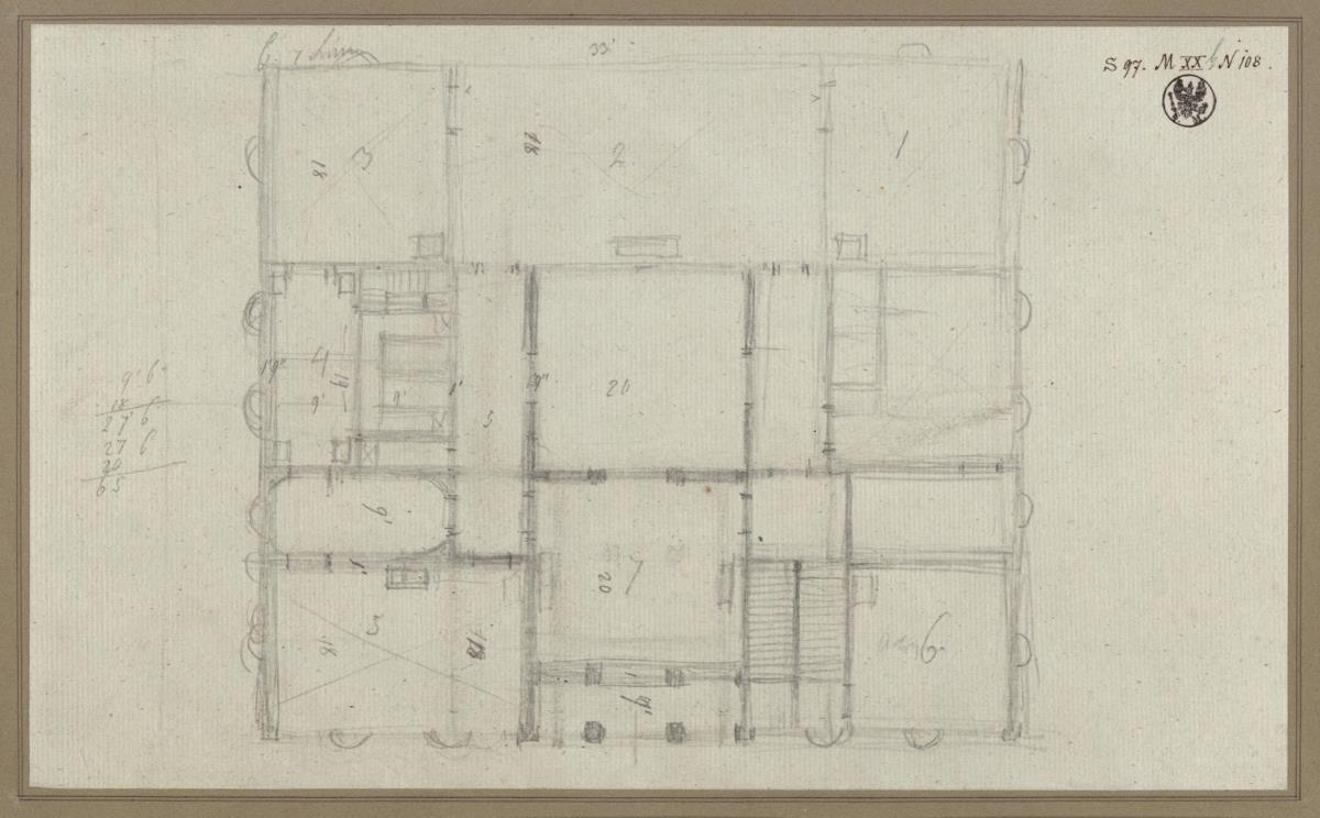 Entwurf zu einem Wohnhaus. Grundriss