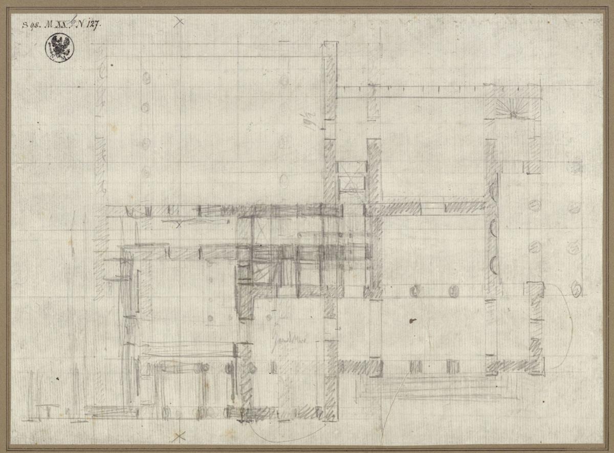 Entwurf für ein Landhaus. Grundriss