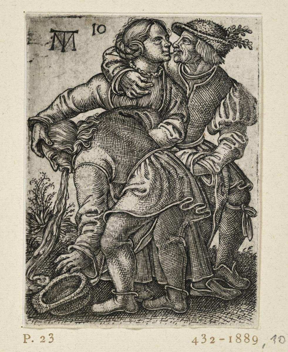 Tanzendes Paar mit erbrechendem Bauern (10)