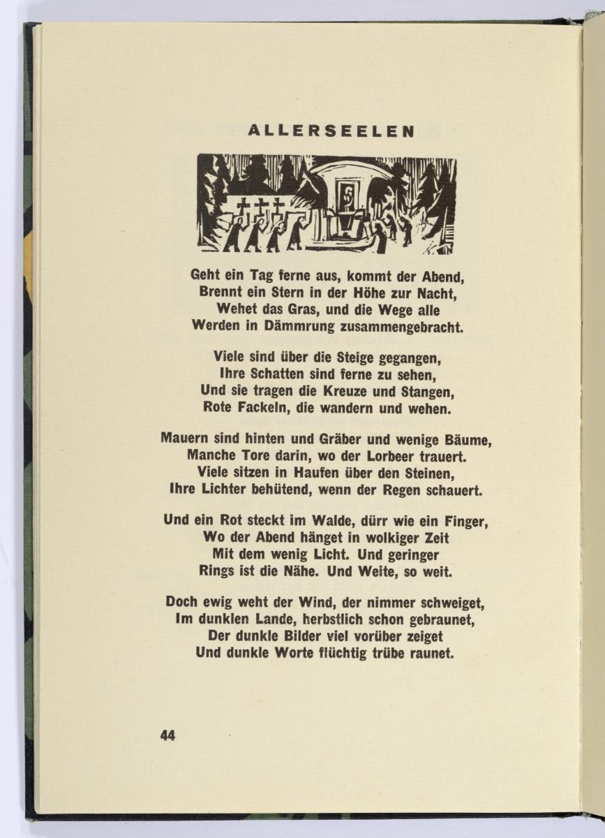 "Allerseelen". Georg Heym, Umbra Vitae, München 1924, S. 44.