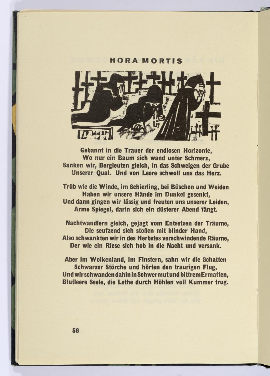 "Hora Mortis". Georg Heym, Umbra Vitae, München 1924, S. 56.