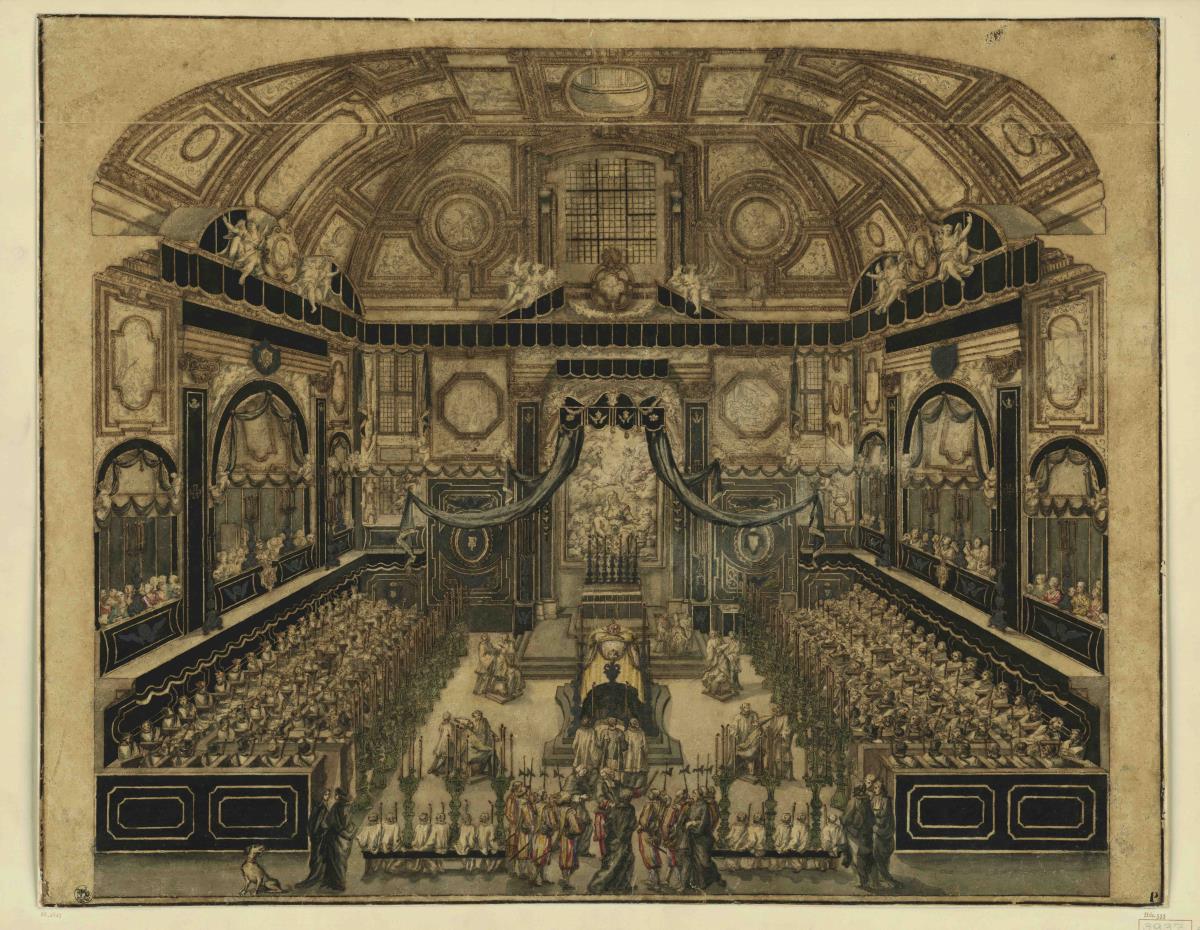 Trauerfeier für Maria Clementina Sobieska in der Capella de Coro in der Peterskirche, Rom