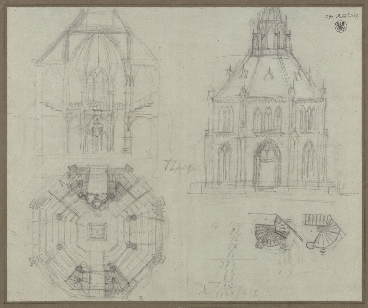 Arnsberg. Entwurf zum Neubau der Kirche
