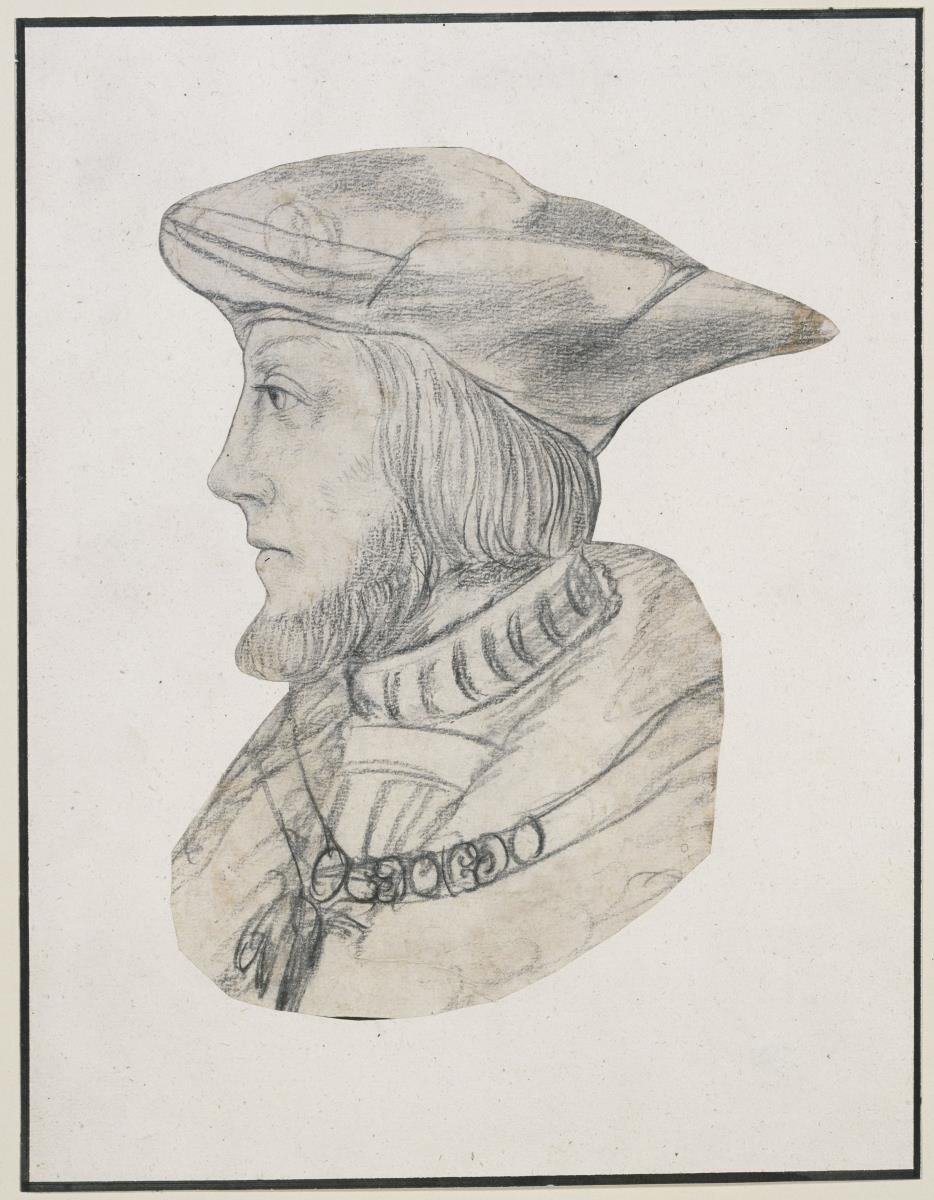 Maximilian von Berghes; Replik dieser Zeichnung in Bamberg, von Habich mit einer Medaille belegt