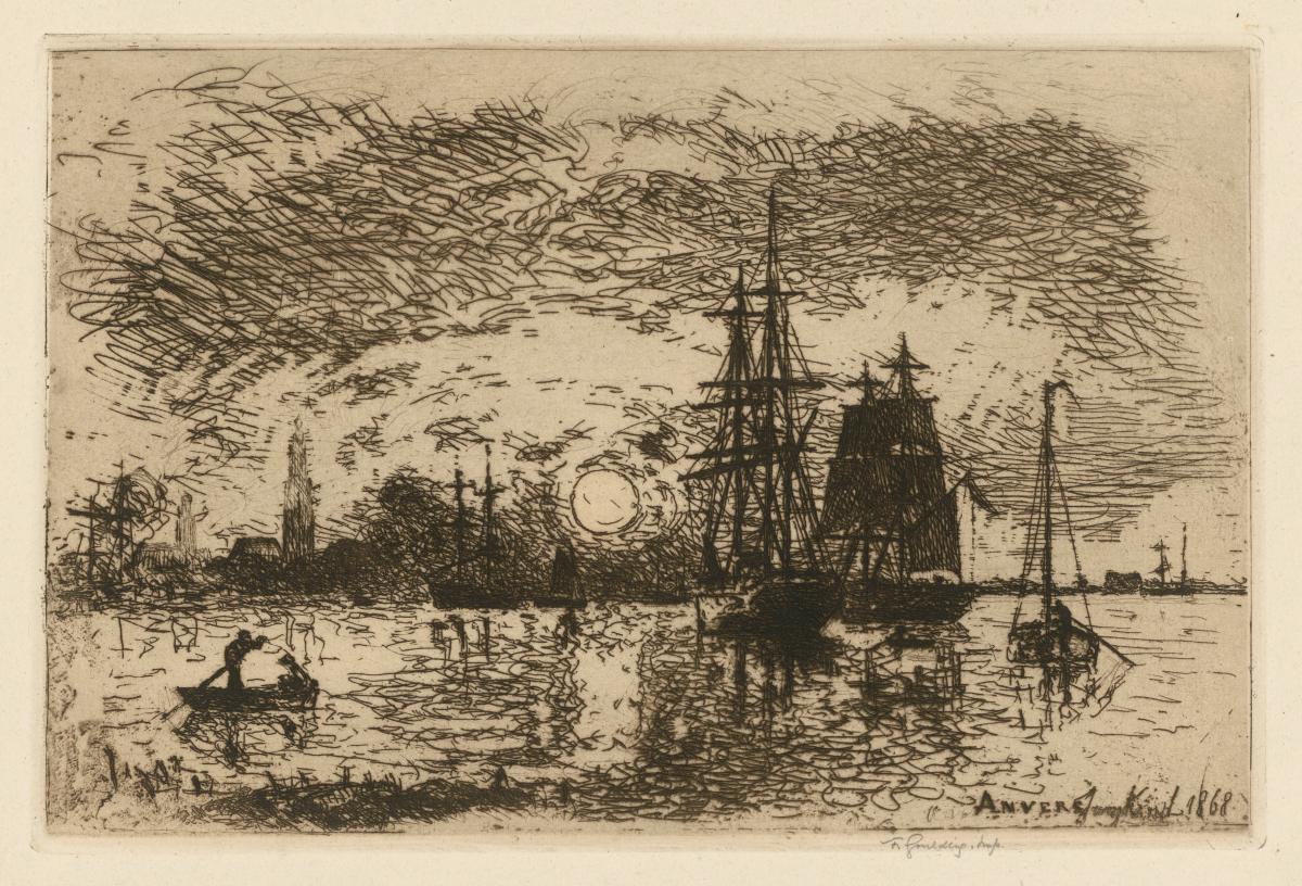 Soleil Couchant - Port d'Anvers