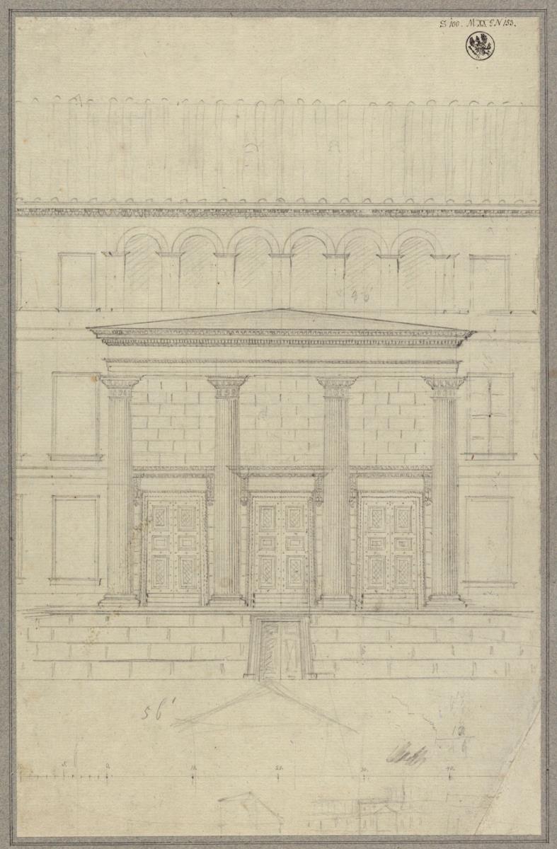 Köstritz. Schloss. Fassadenportikus mit Freitreppe