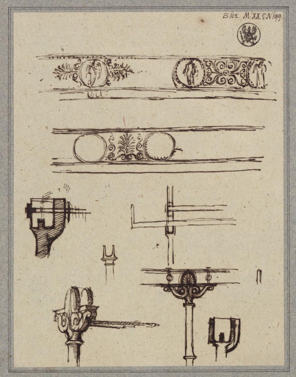 Eiserne Balken und Stützen. Details