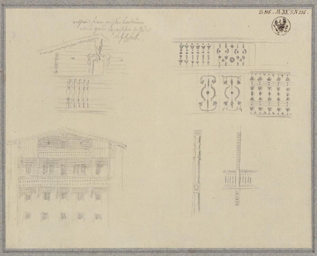 Tiroler Haus. Vorderansicht