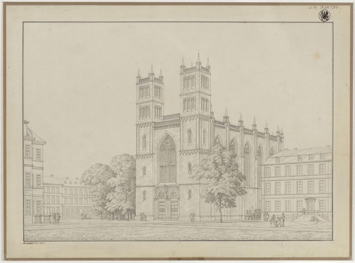 Berlin. Friedrichswerdersche Kirche. Ausgeführter Entwurf. Perspektivische Ansicht