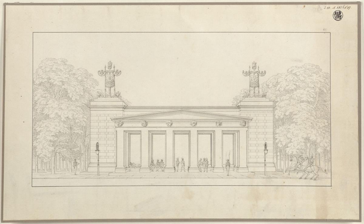 Berlin. Neue Wache. Entwurf zum Pfeilerbau. Ansicht