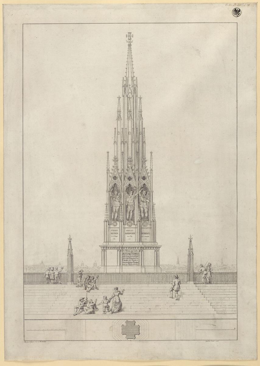 Berlin. Entwurf zum Kreuzbergdenkmal. Ansicht
