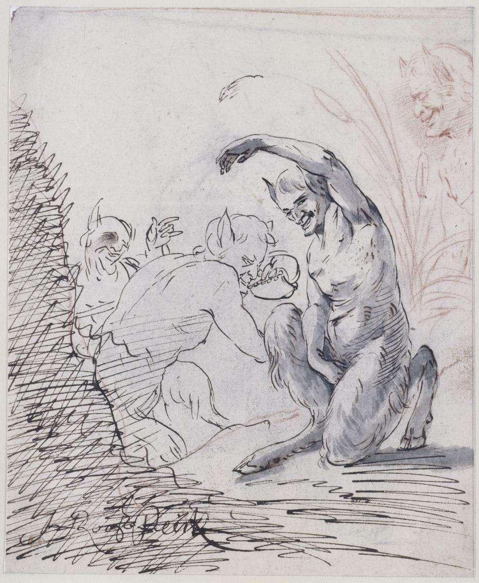 Hockende Faune