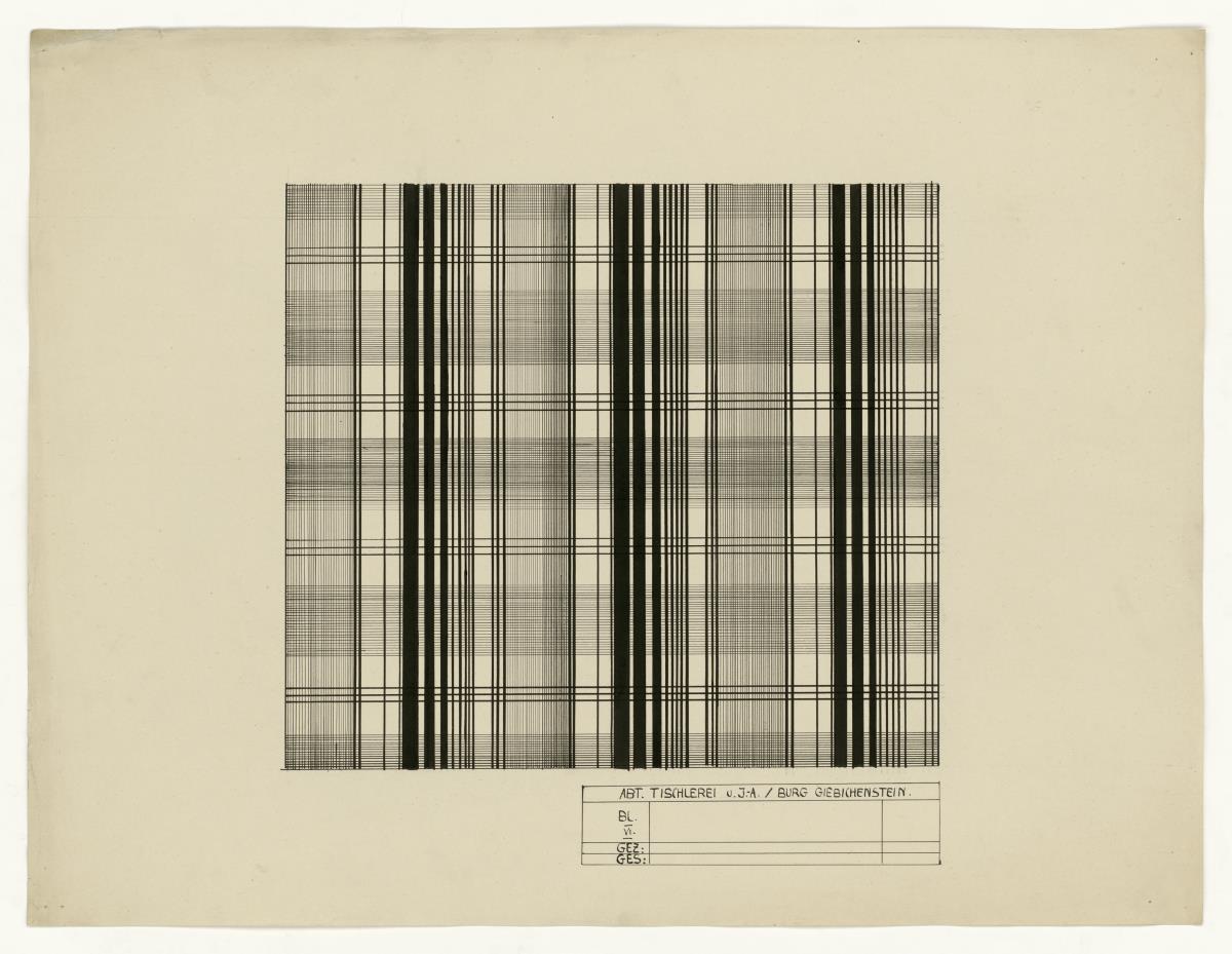 Komposition eines Linien-Quadrates (Kompositionsstudien, ornamental)