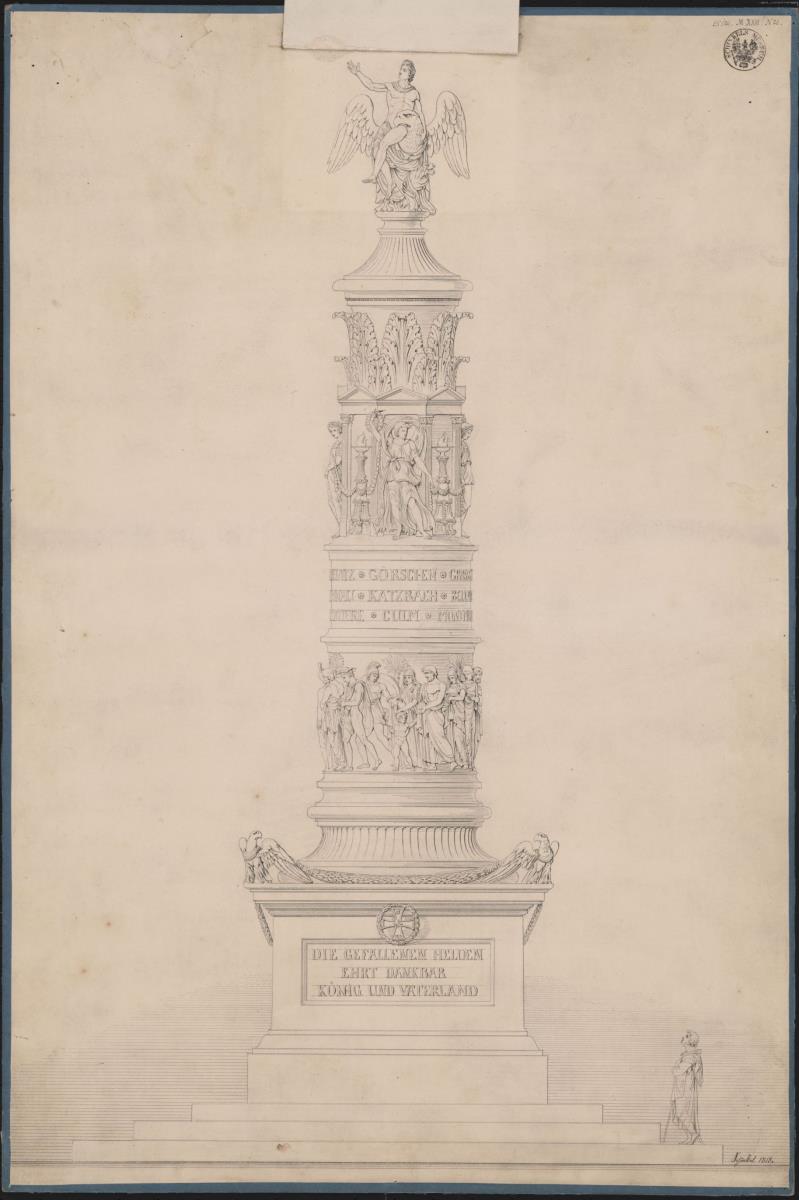 Berlin. Entwurf zum Kreuzbergdenkmal / Denkmal für die Befreiungskriege in Form einer monumentalen Säule