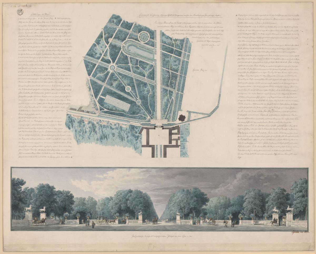 Berlin. Entwurf zum Eingang in den Tiergarten am Brandenburger Tor
