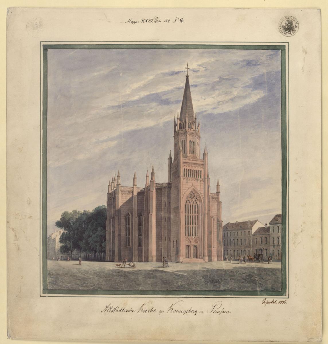 Königsberg. Altstädtische Kirche. Perspektivische Ansicht