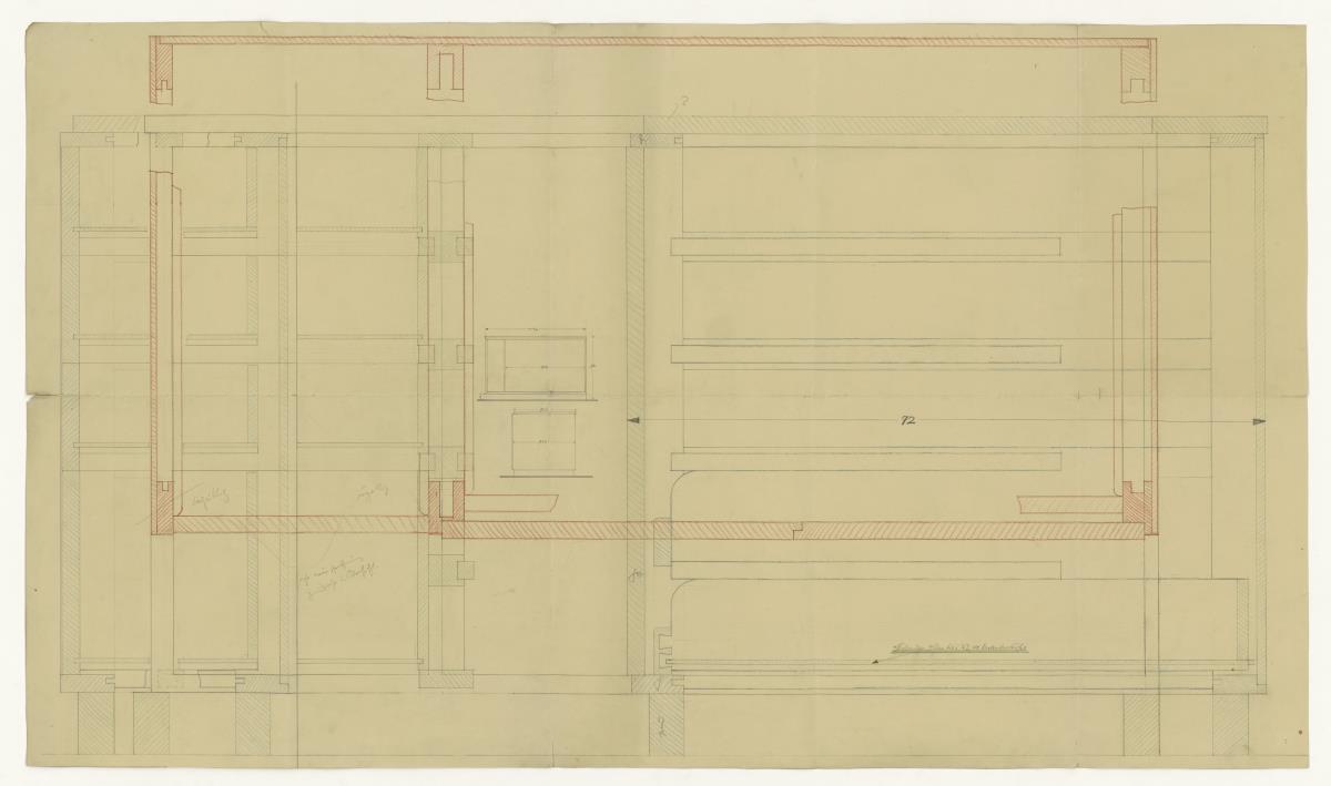 Mappenschrank, Auftrag Bamberger (Möbelentwürfe, Körpermöbel, Schränke)