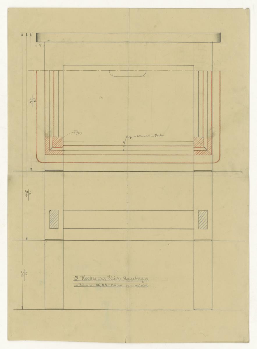 Drei Küchenhocker, Auftrag Bamberger (Möbelentwürfe, Sitzmöbel)