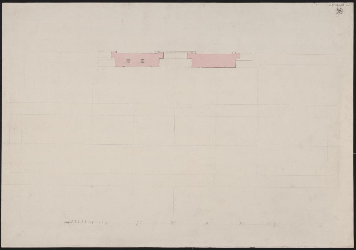 Berlin. Akademiegebäude Unter den Linden. Grundriss von Fenstergewänden