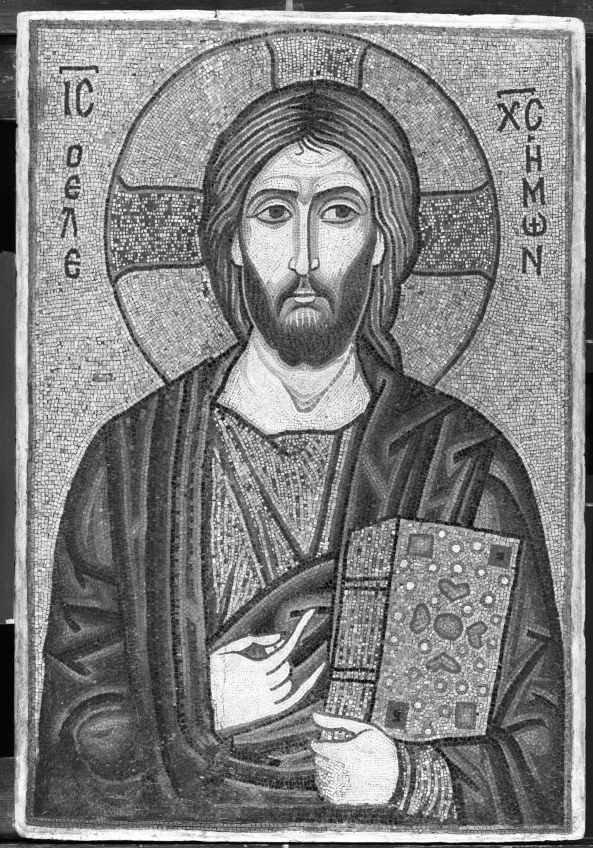 Mosaikikone mit Christus dem Barmherzigen