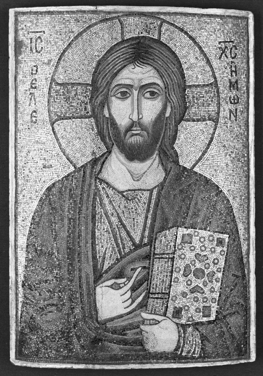 Mosaikikone mit Christus dem Barmherzigen