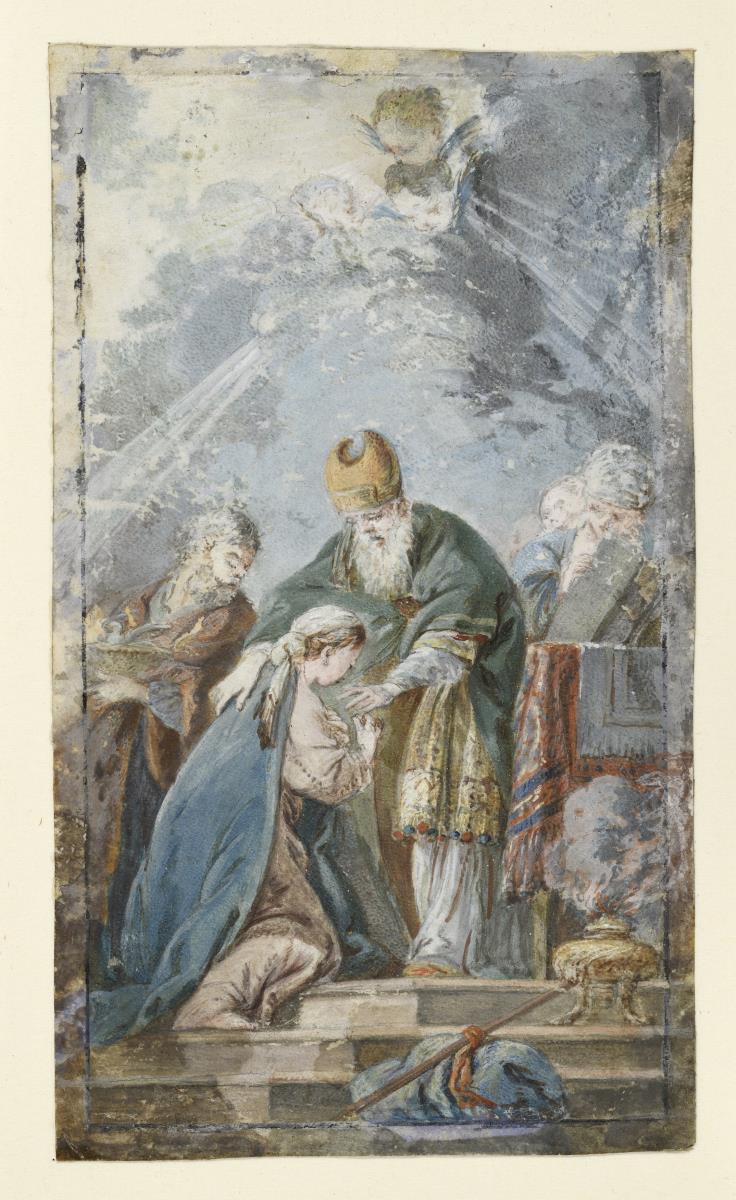 Maria im Tempel (?) (Szene aus dem Marienleben)