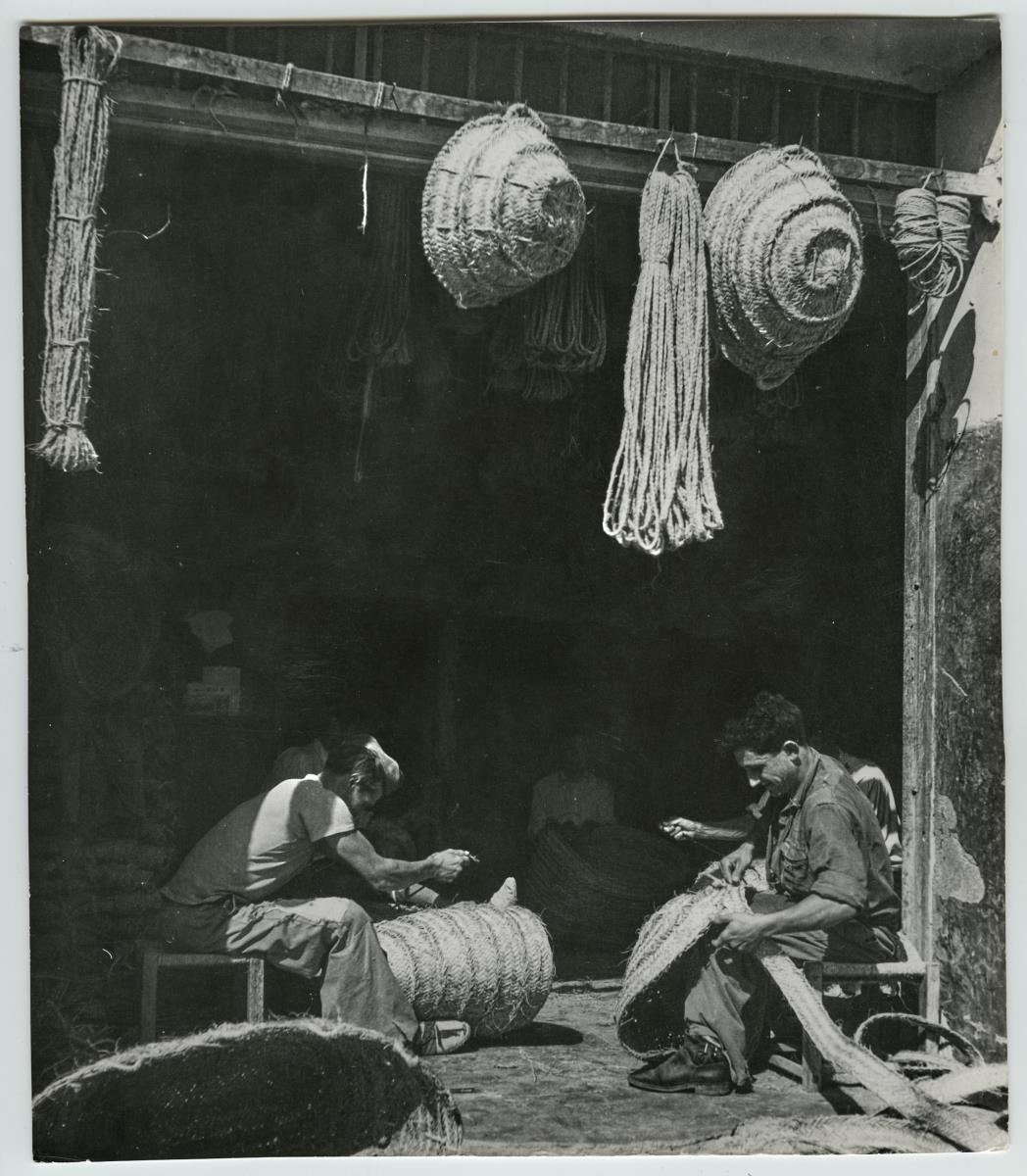 Ein Korbmacher in Murcia
