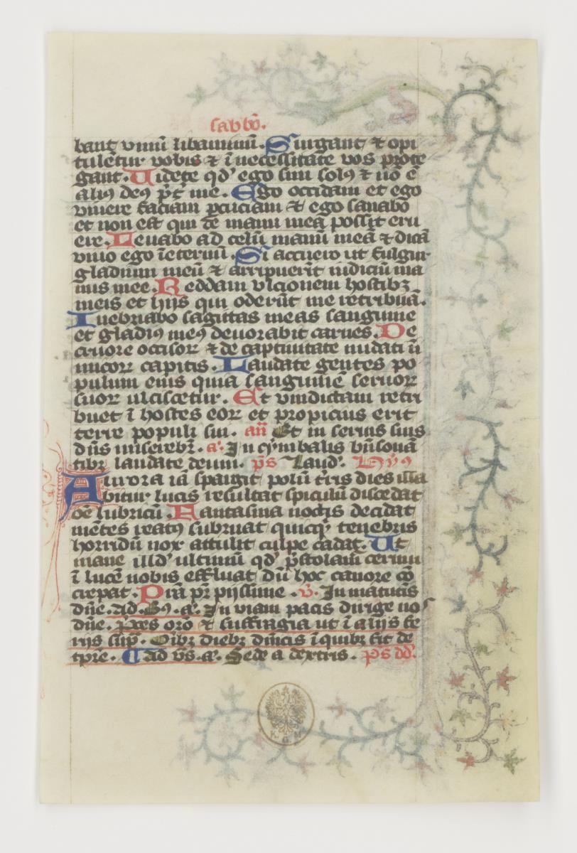 Blatt aus einem lateinischen Stundenbuch, Frankreich