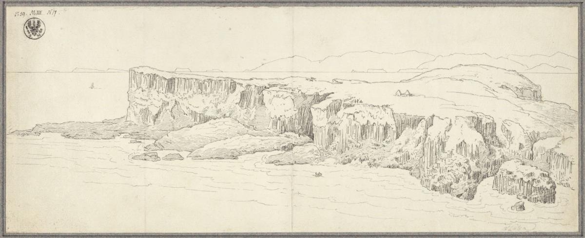 Die Basaltsteilküste der Insel Staffa