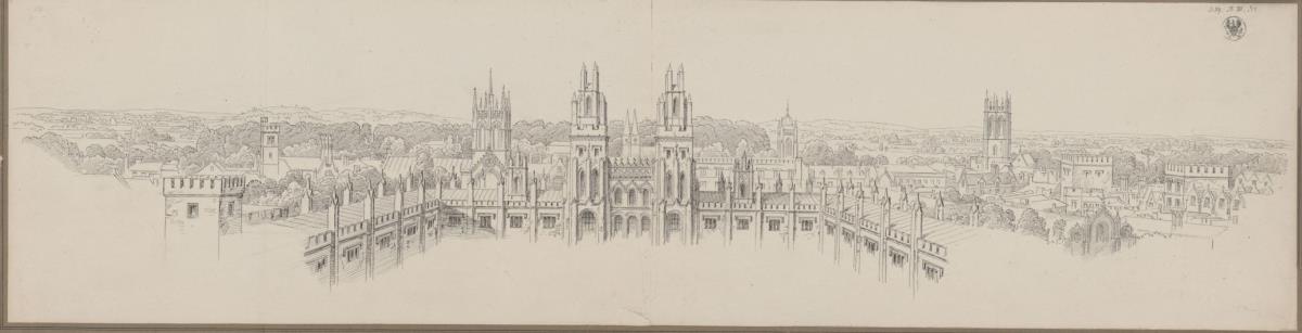 Oxford. Blick von der Radcliffe Camera auf das All Souls College