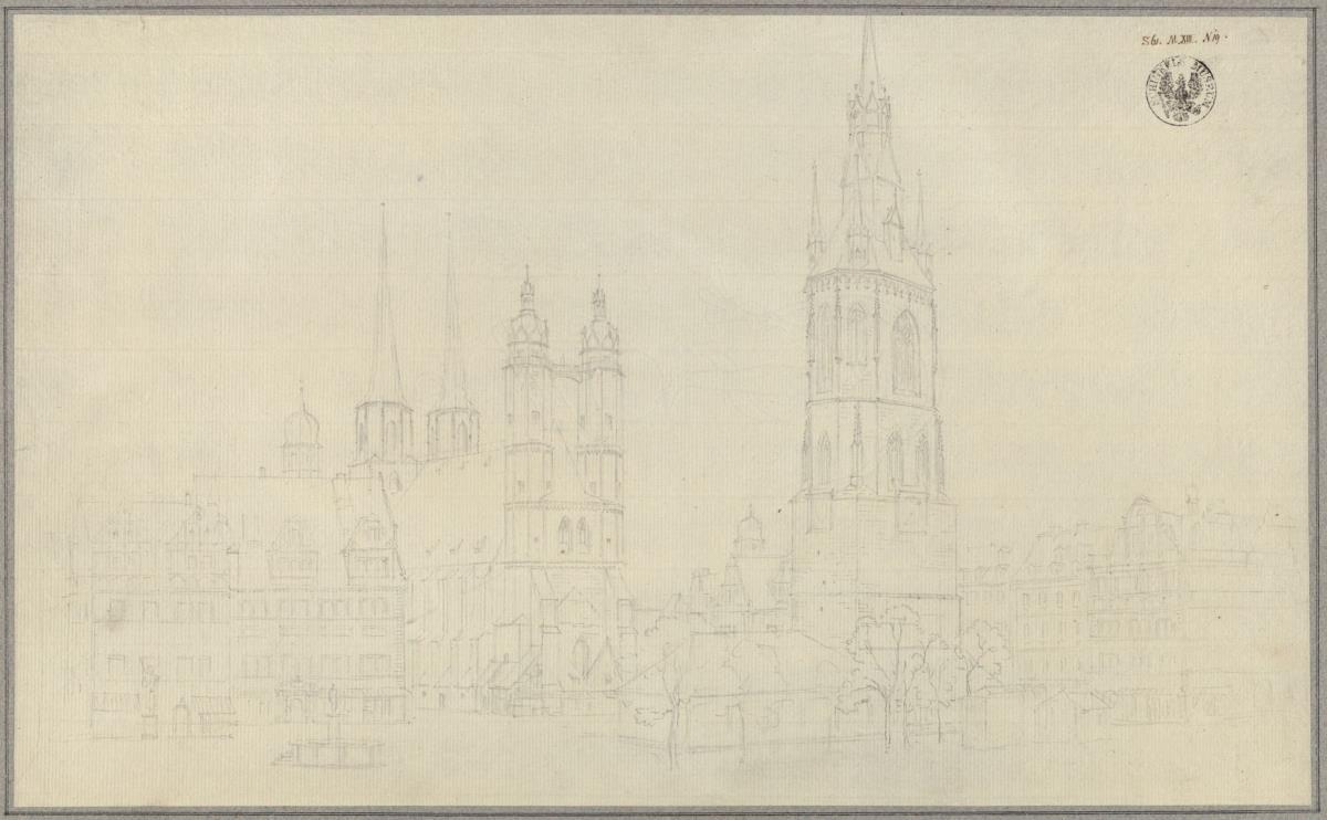 Halle an der Saale. Der Marktplatz mit dem Roten Turm